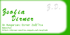 zsofia dirner business card